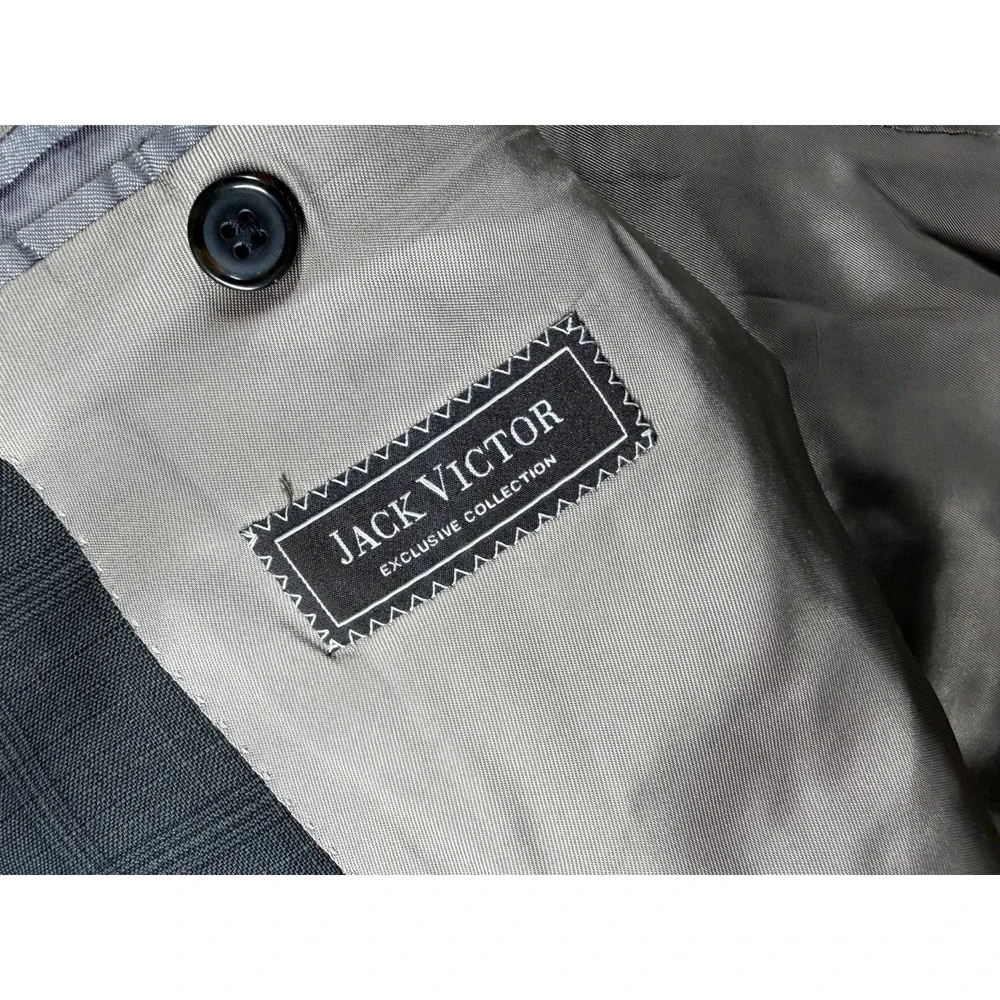Jack Victor Exclusive Collection Blazer Mens 42L Gray Plaid Wool Canada